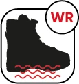 Résistance à l'eau de l'entièreté de la chaussure