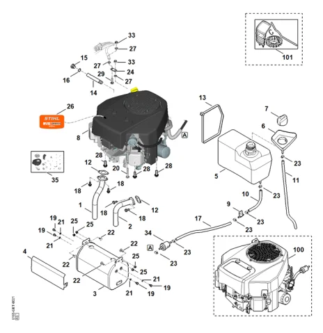 G - Moteur, reservoir