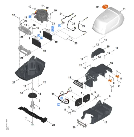 E - Moteur, lame