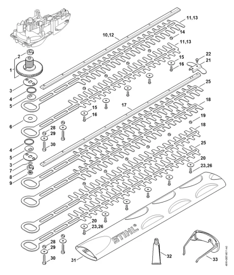 Réducteur, Barre de coupe