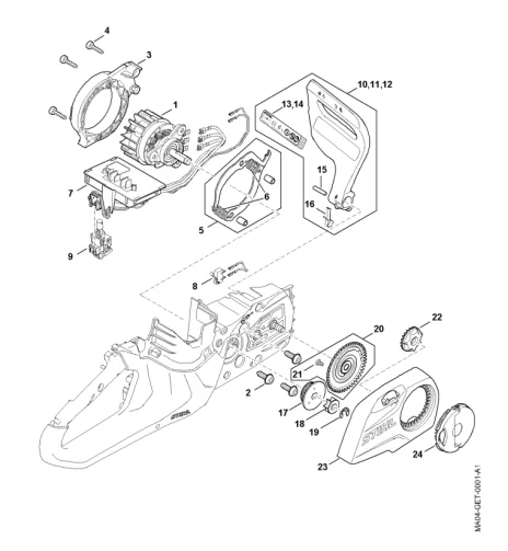 Moteur électrique, Module électronique, Couvercle de pignon