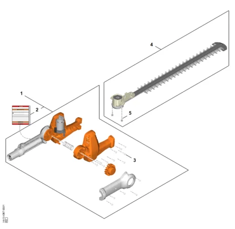 Moteur électrique, barre de coupe