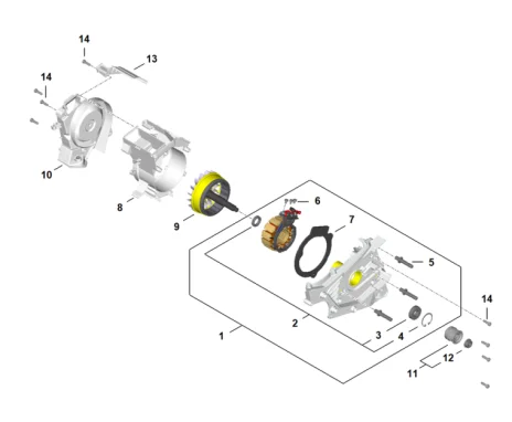 D - Moteur électrique, Carter moteur