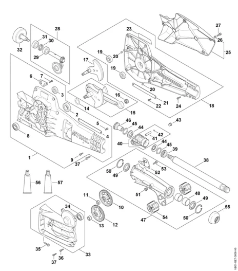 Réducteur, Poussoir, Tube de guidage