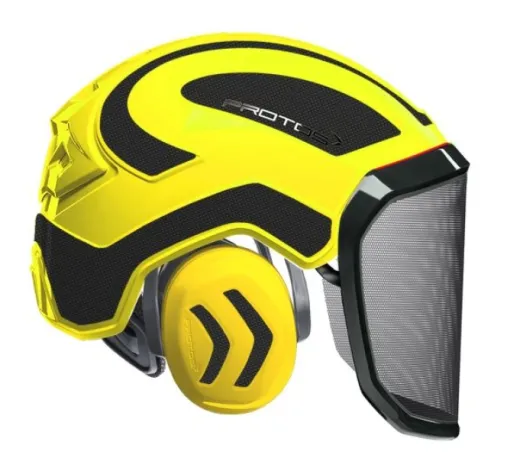 Casque Protos® Integral Forest (Jaune Fluo et Carbone)