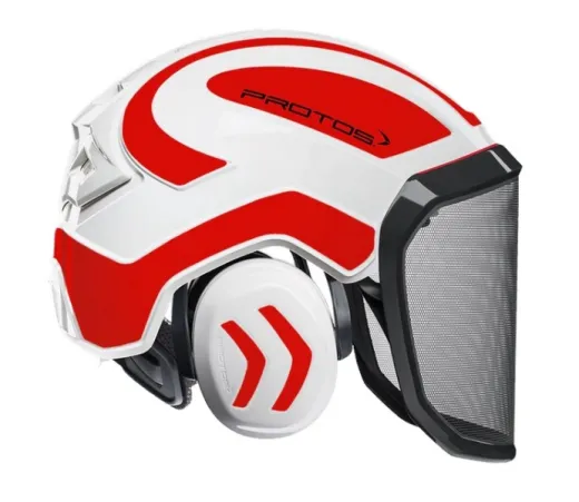 Casque Protos® Integral Forest (Blanc et Rouge)