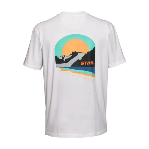 T-Shirt STIHL SUNSET - Blanc