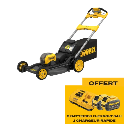 Tondeuse à batterie DEWALT DCMWSP550 - Starter pack offert