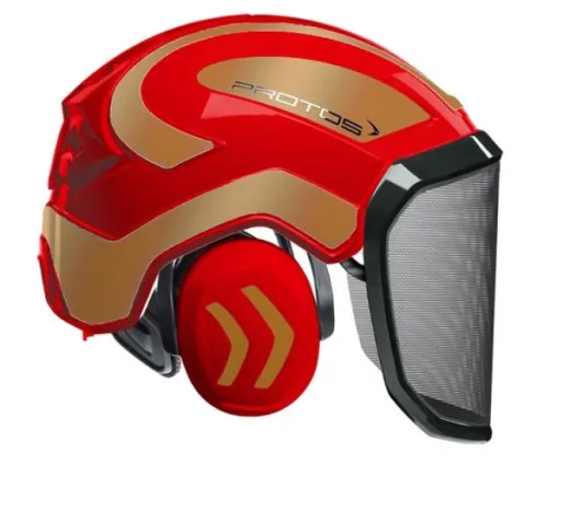 Casque Protos® Integral Forest (Rouge et Or)