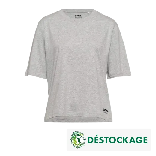 Déstockage - T-Shirt gris STIHL SUSTAINABLE BOXY - Femme