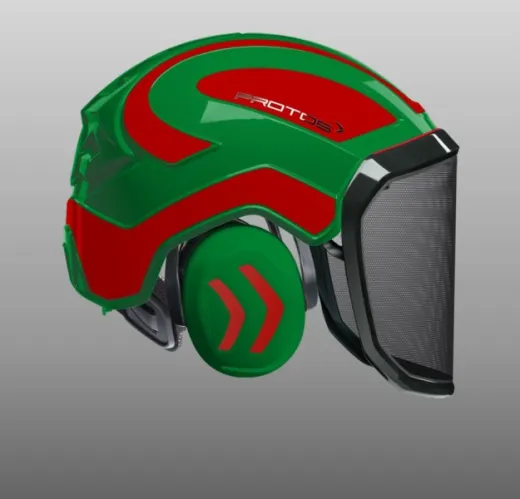 Casque Protos® Integral Forest (Vert et Rouge)