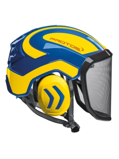 Casque Protos® Integral Arborist (Bleu et Jaune fluo)