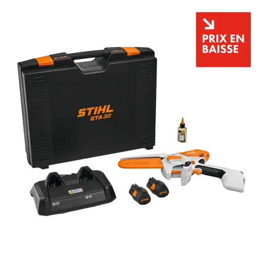 Scie de jardin à batterie STIHL GTA 30 - Pack complet