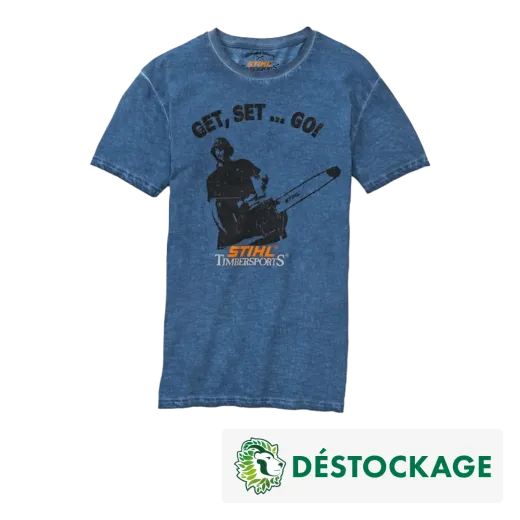 Déstockage - T-Shirt STIHL TIMBERSPORTS - Gris bleu