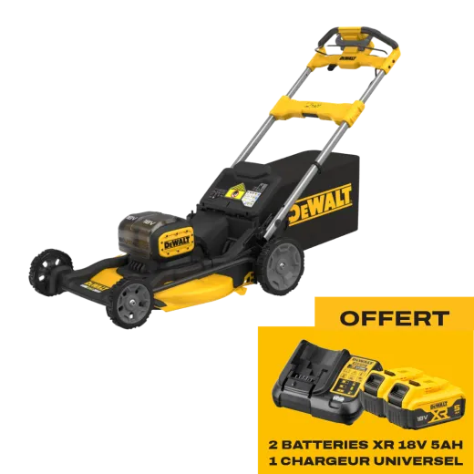 Tondeuse à batterie DEWALT DCMWSP156 - Starter pack offert