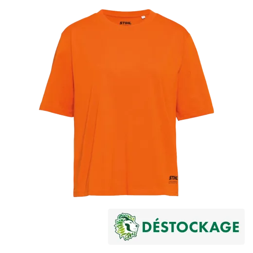 Déstockage - T-Shirt orange STIHL SUSTAINABLE BOXY - Femme