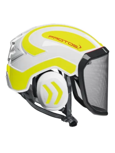 Casque Protos® Integral Arborist (Blanc et Jaune fluo)