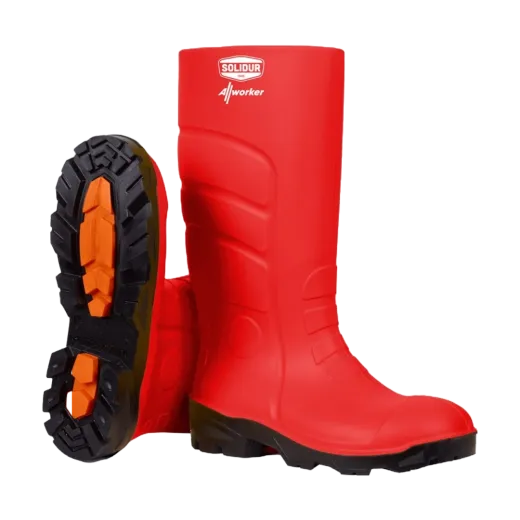 Bottes de sécurité SOLIDUR ALLWORKER S4 - Rouge