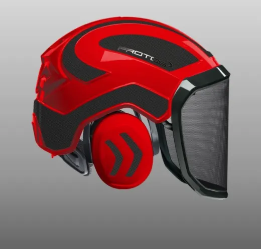 Casque Protos® Integral Forest (Rouge et Gris carbone)