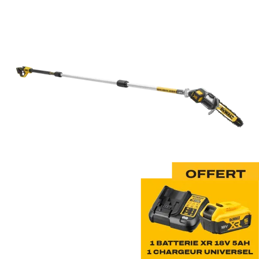 Élagueuse sur perche à batterie DEWALT DCMPS567 - Starter pack offert