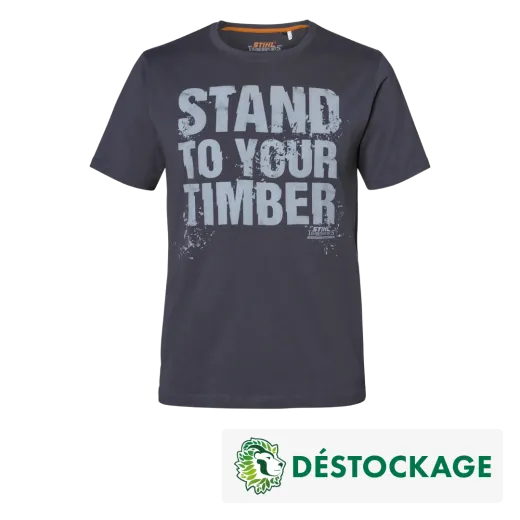 Déstockage - T-Shirt gris STIHL Stand to your timber - Homme