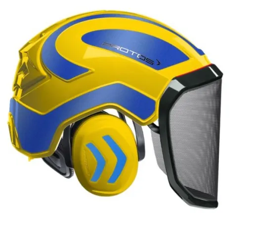 Casque Protos® Integral Forest (Jaune et Bleu métal)