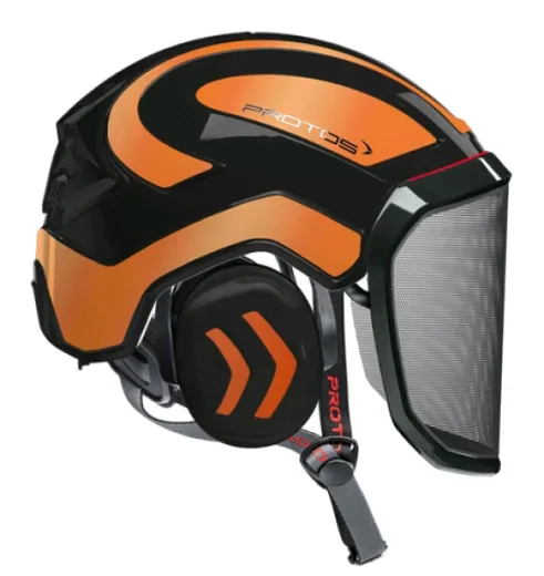 Casque Protos® Integral Arborist (Noir et Orange Fluo)