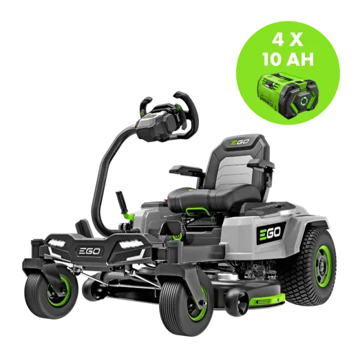 Tracteur tondeuse à batterie EGO ZT4201E-S - Pack 4 batteries