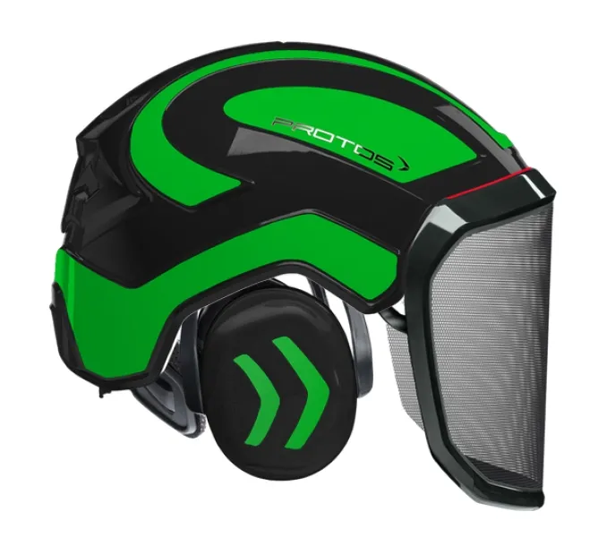 Casque Protos® Integral Forest (Noir et Vert Néon) — 1