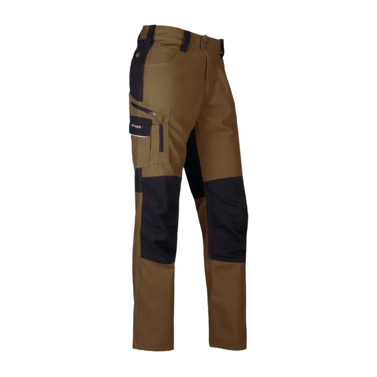 Pantalon de travail PFANNER CANFULL ZIPP2ZIPP - Marron/Noir — 1