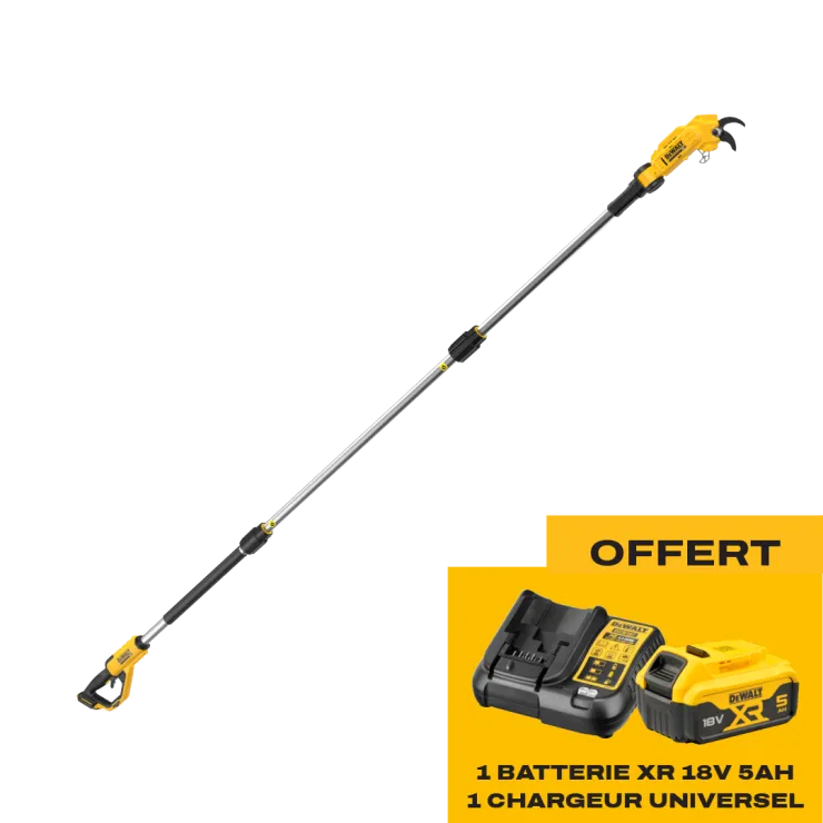 Sécateur sur perche à batterie DEWALT DCMPP569 - Starter pack offert — 1