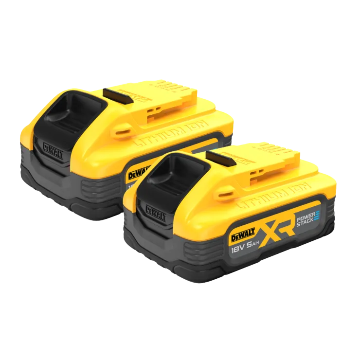 Pack 2 batteries DEWALT XR 18V POWERSTACK 5,0 Ah DCBP518H2-XJ — 1