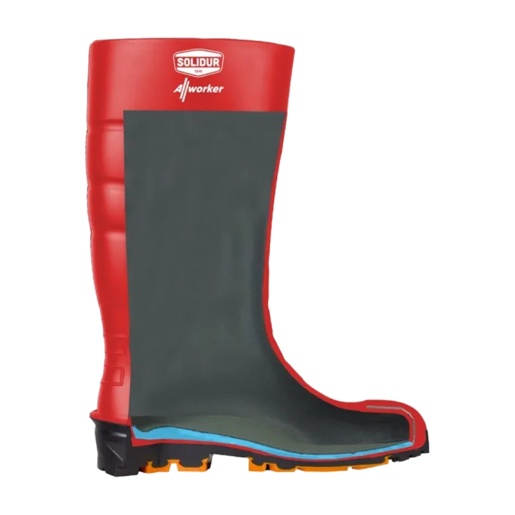 Bottes de sécurité SOLIDUR ALLWORKER S4 - Rouge — 4