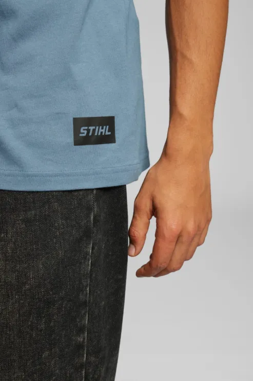 Déstockage - T-Shirt bleu STIHL SUSTAINABLE LOGO - Homme — 4