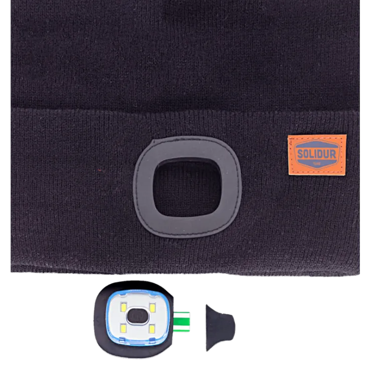 Bonnet avec lampe LED SOLIDUR — 3
