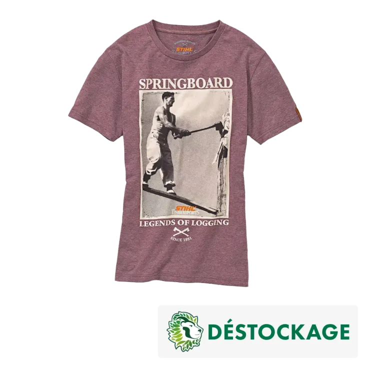 Déstockage - T-Shirt Retro STIHL TIMBERSPORTS - Bordeaux — 1