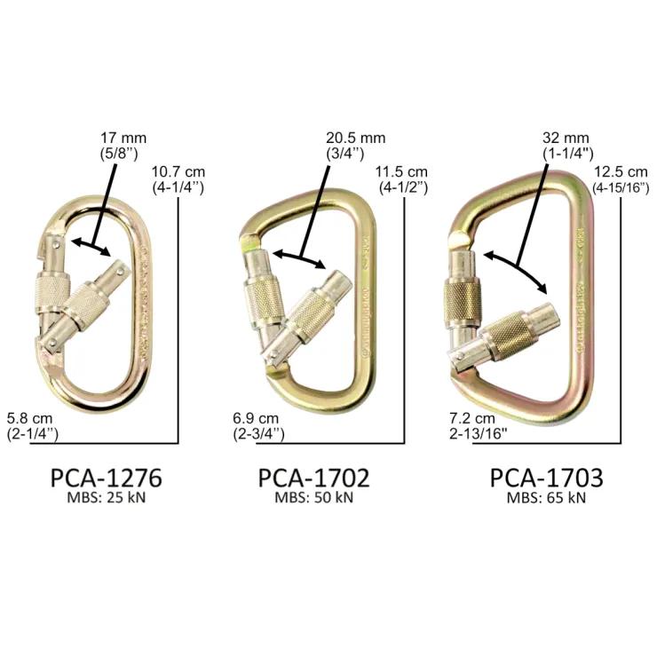 Mousqueton bloquant PORTABLE WINCH - Ouverture 17 mm — 3