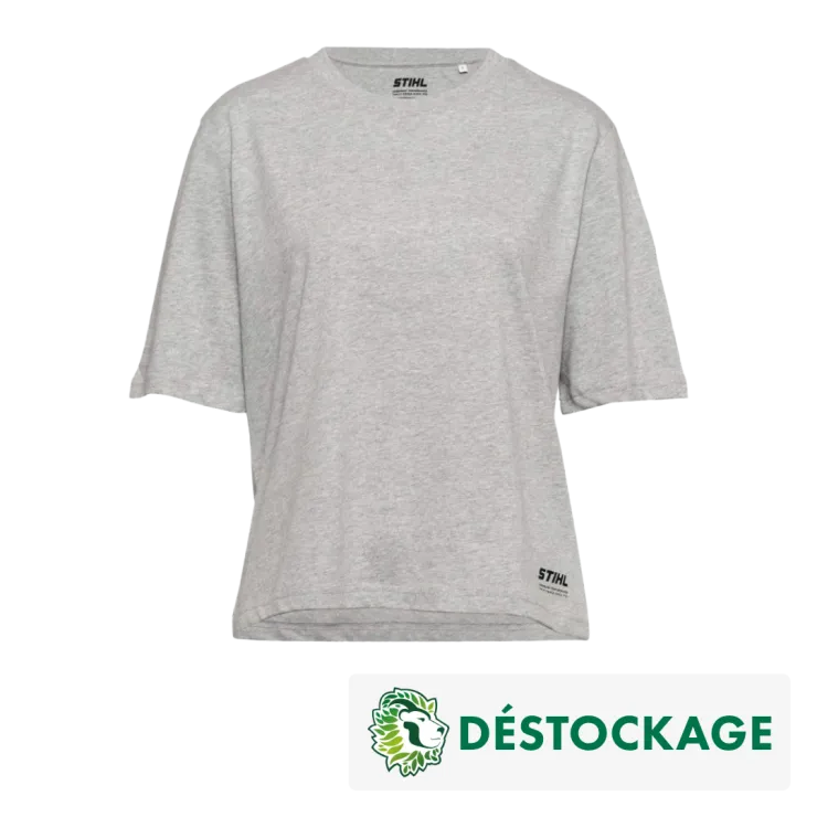 Déstockage - T-Shirt gris STIHL SUSTAINABLE BOXY - Femme — 1