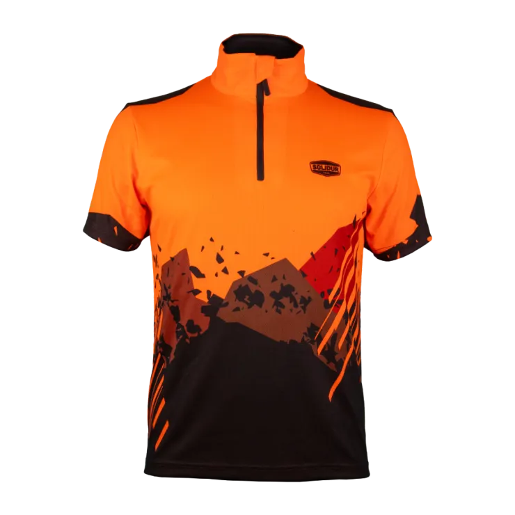 T-Shirt manches courtes anti-UV SOLIDUR UPF40+ - Orange — 1