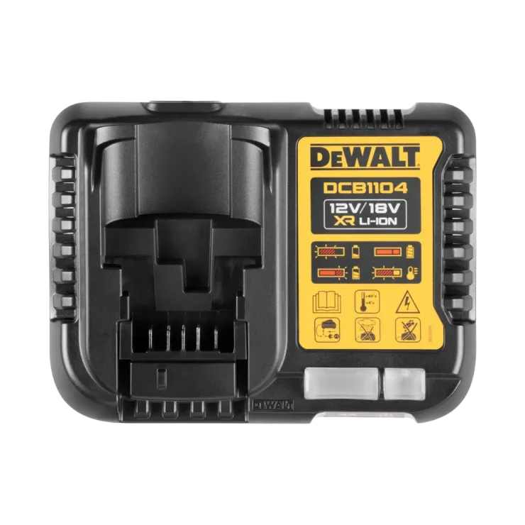Pack 2 batteries DEWALT XR 18 V 2,0 Ah et chargeur universel DCB1104D2-QW — 2