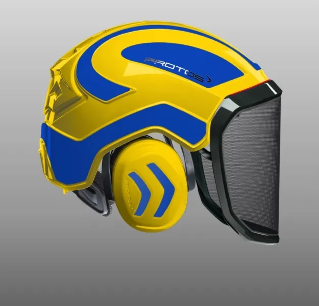 Casque Protos® Integral Forest (Jaune et Bleu) — 1
