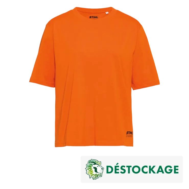 Déstockage - T-Shirt orange STIHL SUSTAINABLE BOXY - Femme — 1
