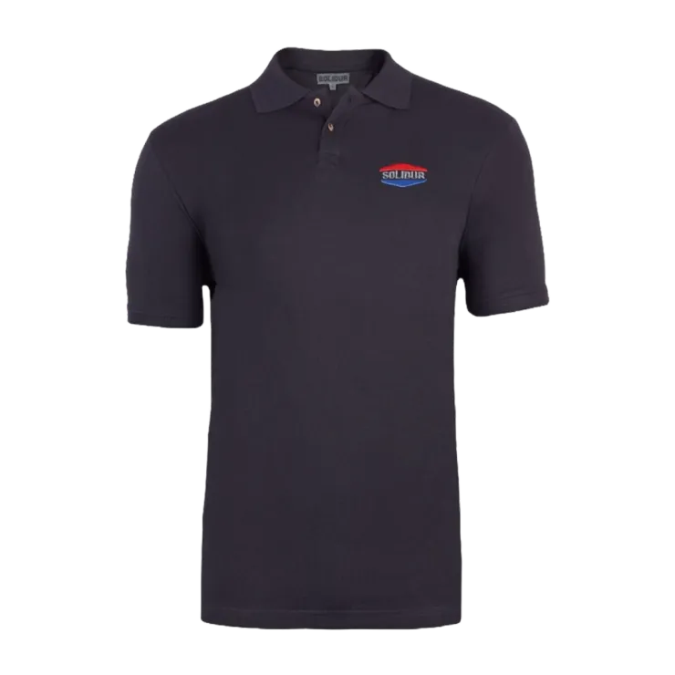 Polo manches courtes SOLIDUR - Noir — 1