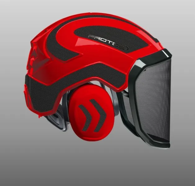 Casque Protos® Integral Forest (Rouge et Gris carbone) — 1
