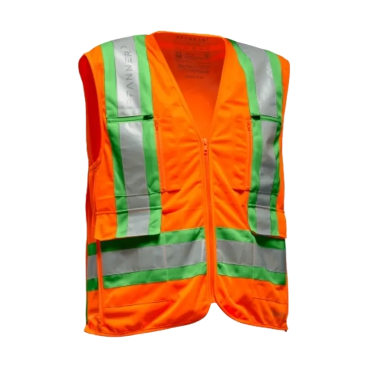 Gilet PFANNER ZIPP4FIT - Orange vert — 1