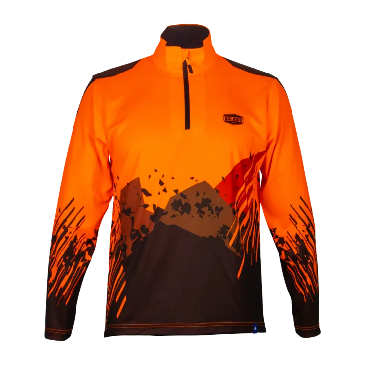 T-Shirt manches longues anti-UV SOLIDUR UPF40+ - Orange — 1