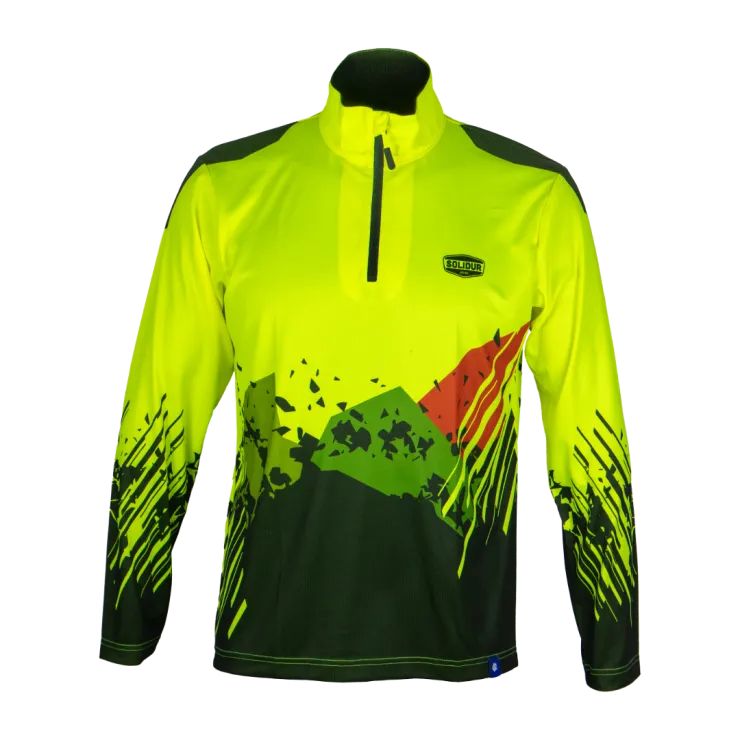 T-Shirt manches longues anti-UV SOLIDUR UPF40+ - Jaune — 1