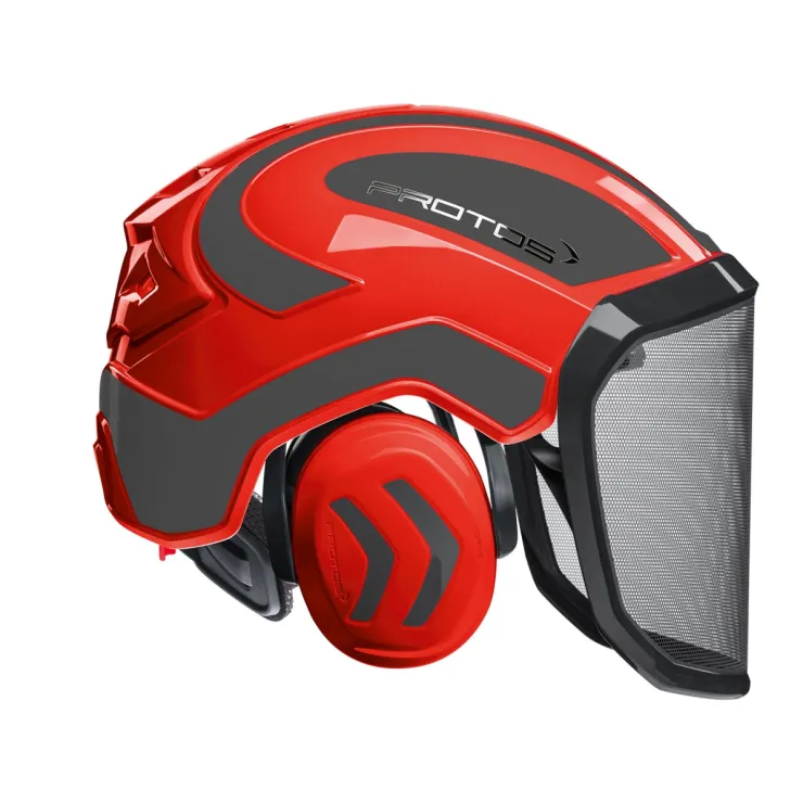 Casque Protos® Integral Forest (Rouge et Gris) — 1