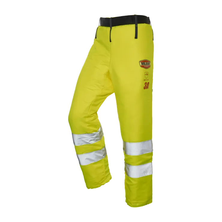 Jambières anti-coupure SOLIDUR GLOW - Classe 3 - Type A - Jaune — 1