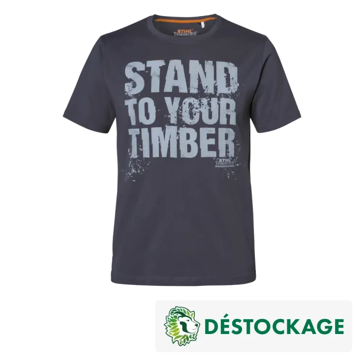 Déstockage - T-Shirt gris STIHL Stand to your timber - Homme — 1